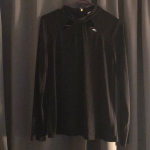 Michael Khors- Black blouse with zipper back